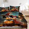 3pcs Set Halloween, Mickey, Minnie Bedding Set with Duvet Cover + Pillowcases, All-Season Polyester, Home and Decor 74