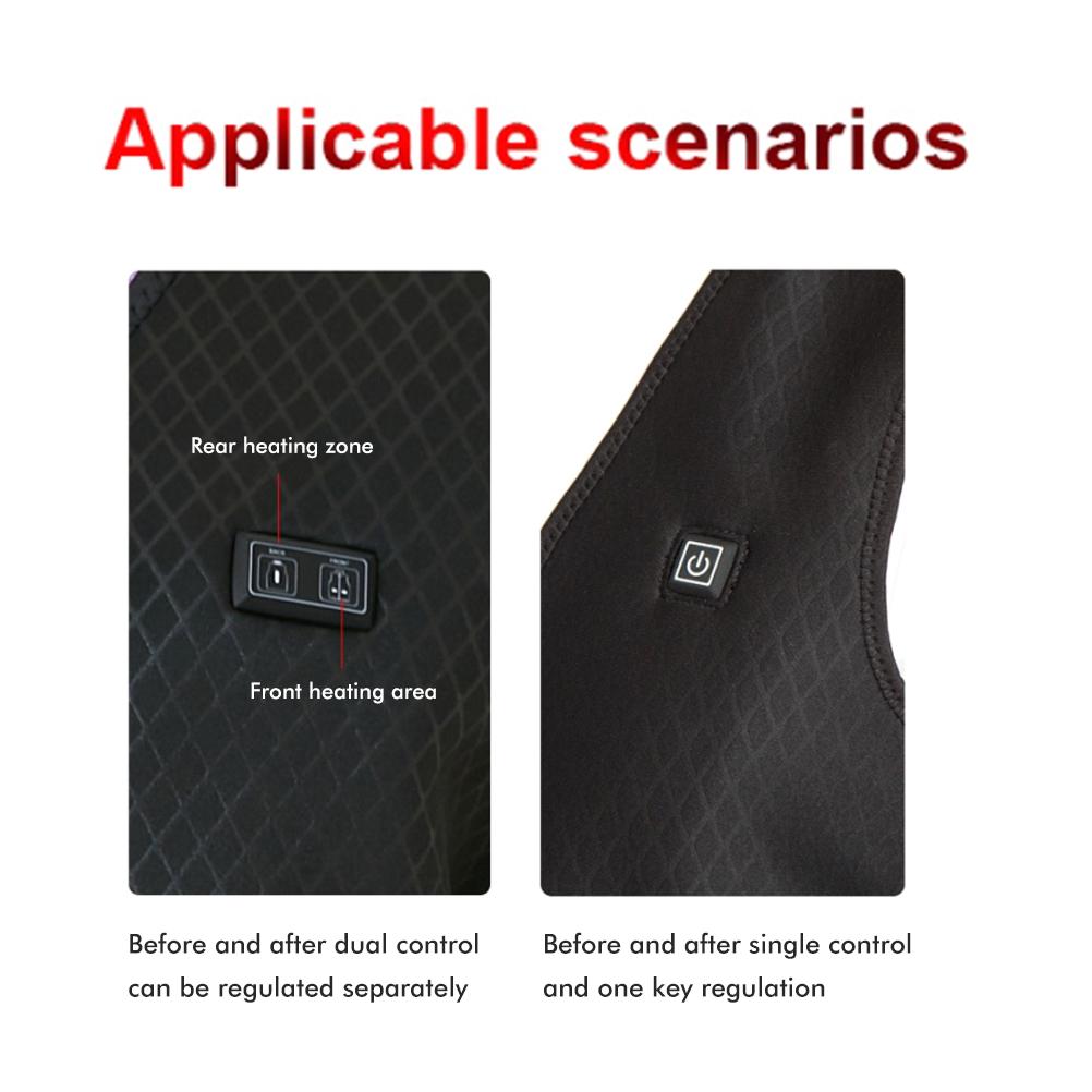 Electric Heating Vest USB Body Warmer Clothes Washable Heated Vest for Outdoor Camping Hiking Fishing