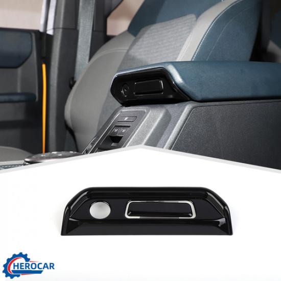 2x ABS Car Armrest Box Switch Decor Cover Trim for Ford Bronco + Black