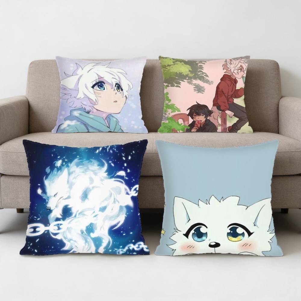 Wolf Lumine Webtoon Pillow Case Anti-dustmite Pillowcase Invisible zipper silky Sofa cushion cover for bedroom
