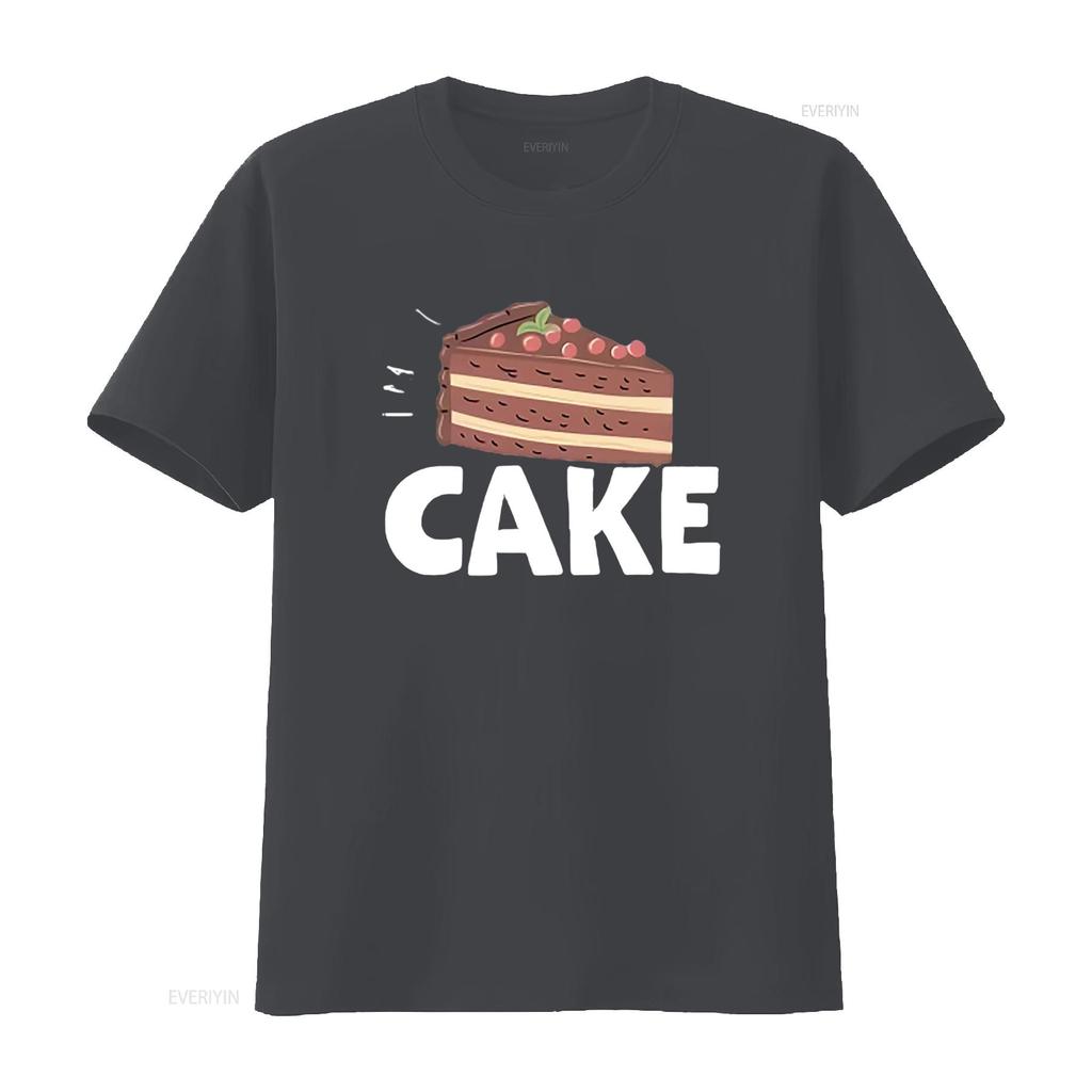 HERE FOR JUST THE CAKE Lover Women s T Shirt  Comfortable and Fashionable with Unique Print Design vintage Washed