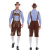 Halloween Traditional Men's Beer Costume Plaid Shirt Suit Stage Costume