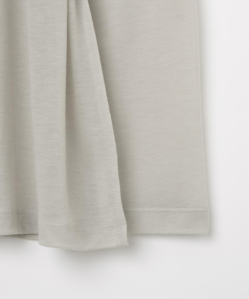 MILLO WOMEN Sheer Tencel Strap T-Shirt [Light Grey]