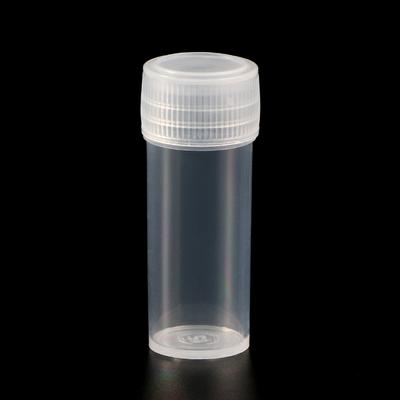 20 Pack 5ml (1/6 Oz) Plastic Test Tubes Bottle with Screw Caps Empty Refillable for Travel Pills Powders Capsules Sample