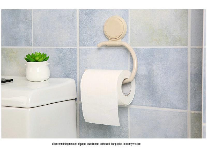 Punch-Free Multifunctional Towel and Paper Roll Holder with Suction Cups