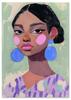 Poster Posters Illustrations Blue Earrings