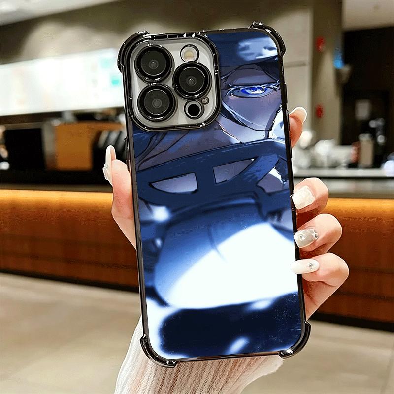 Bleach Kuchiki Rukia Plating Phone Case For Iphone 16 17 Pro Max Air 16E 14 15 Plus 12 13 Mini Anti-Fall Airabag Cover