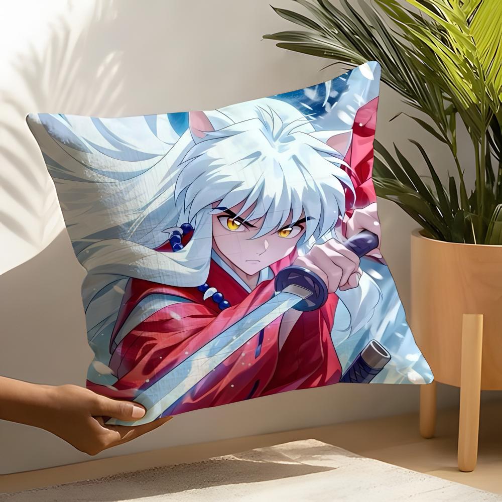 Anime Movie IInuyasha InuYasha Pillow Case Linen Cushion Covers For Decorative Sofa Home Pillows Case Car Chair Pillows Cases