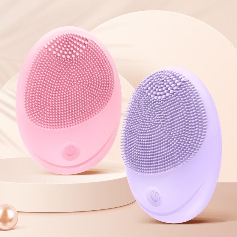 

Silicone Sonic Facial Cleansing and Massaging Brush English version, Purple