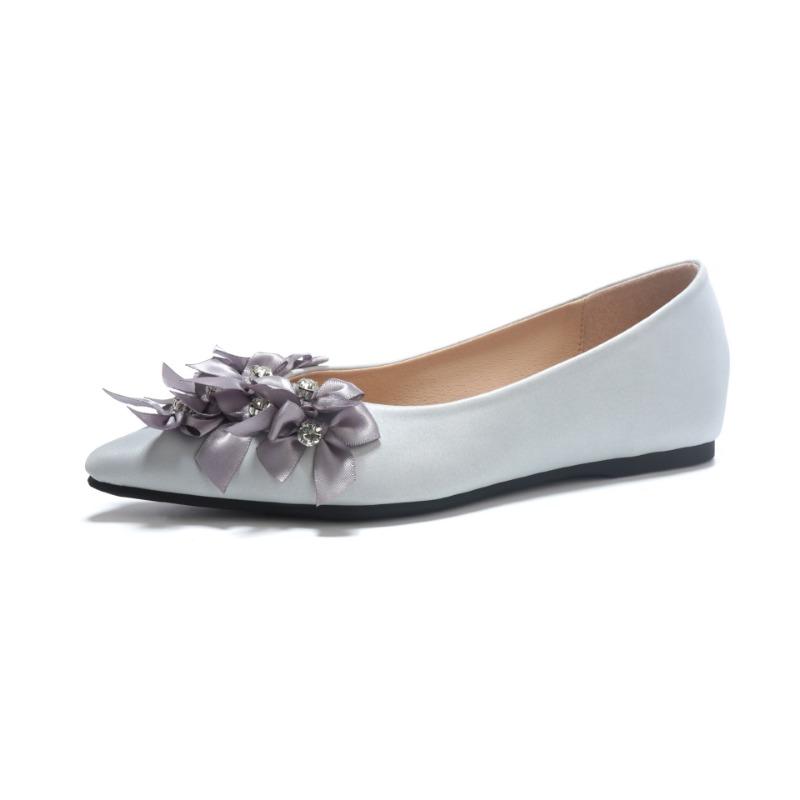 Fashion 2025 Women Summer Shoes New Pointed Toe Slingback Shoes Design Flower Flats Office Shoes Beige Pumps Chaussures Femme Loafers