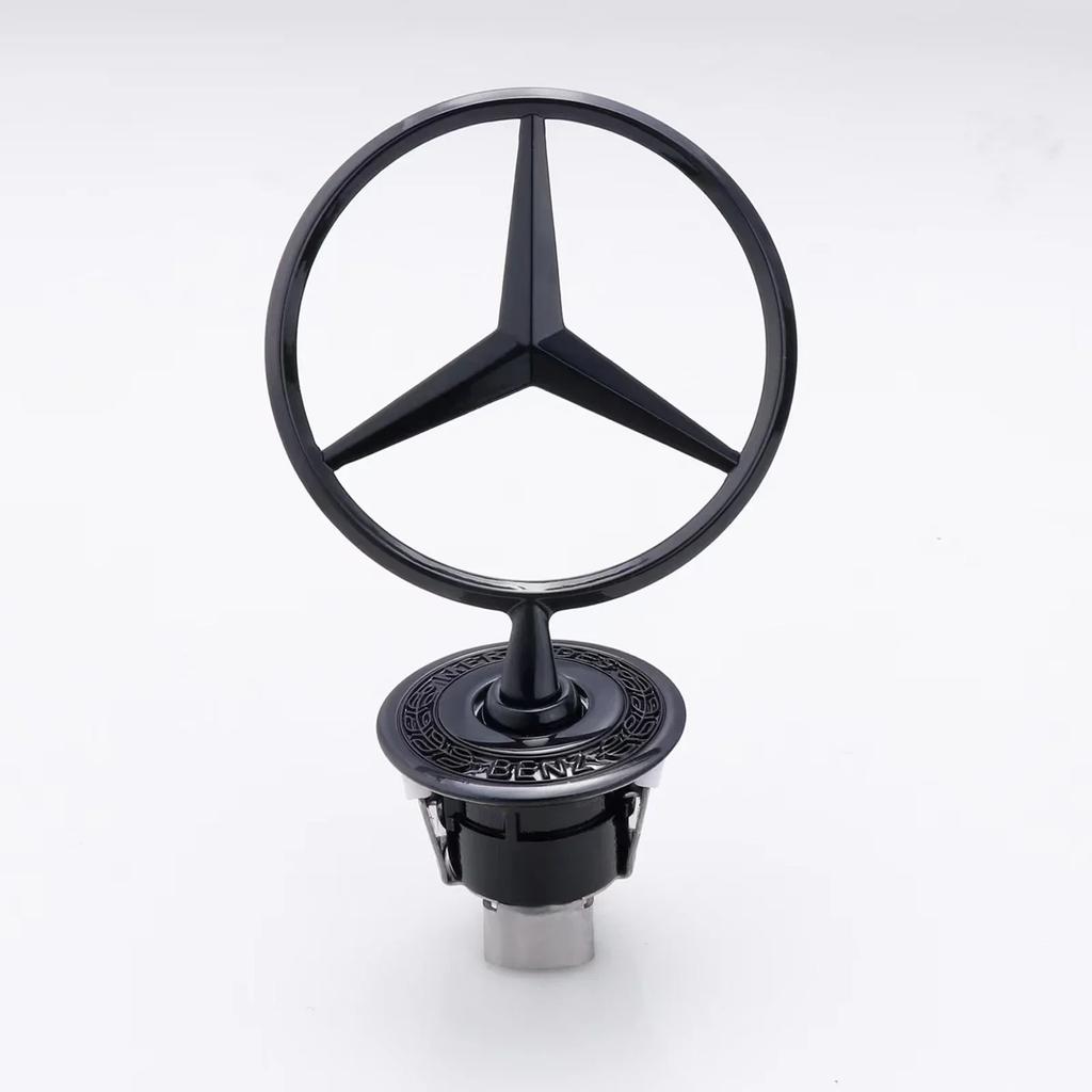 Autoaufkleber Für Mercedes Benz Stern Motorhaube - Emblem für Autohaube Vorne Chrom Logo Haubenmarkierung für Benz C E S Klasse W204 W205 W21