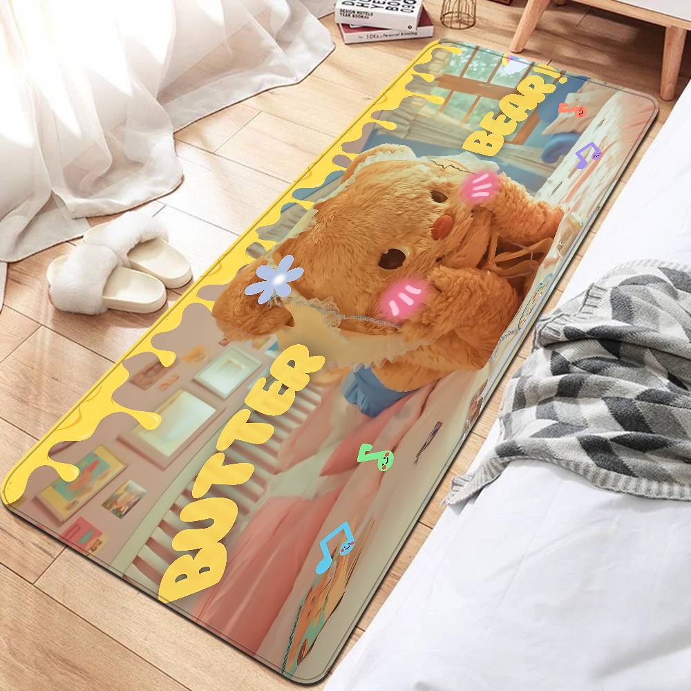 Süße B-Butterbär Fußmatte Rutschfeste Waschküchenmatte Wäschedekoration Balkon Kinder Wohnzimmer Nachttischmatten