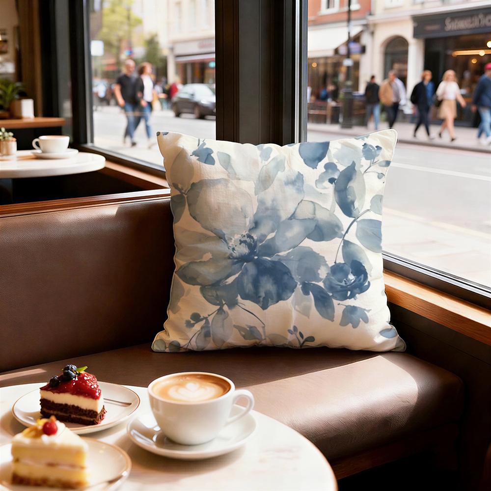 Floral Texture Cushion Cover Set of Decorative Short Plush Pillow Covers for Sofa Soft Cushion Case X Cm