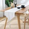 Zen Style Plaid Cotton Linen Table Runner