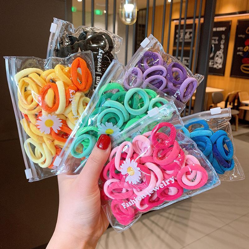 Girly Gradient Color Seamless Hair Rope Color Small Rubber Band High Elastic Hair Rope Candy
