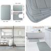 1/2/3Pieces Memory Foam Bathroom Mat Set Non-slip Bath Mat Super Absorbent Water Bathroom Floor Mat Machine Washable Toilet Rug
