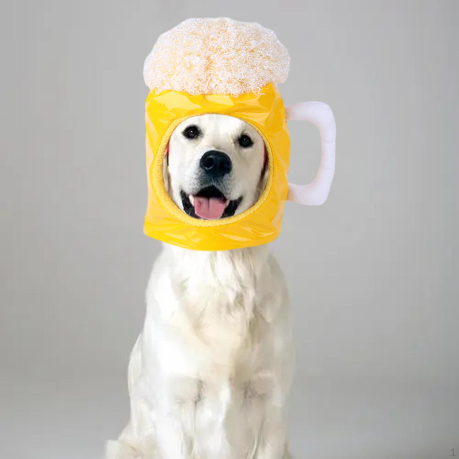 

Cat Dog Headgear Puppy Head Costume Polyester Warm Winter Pet Hair Accessories Cute Dress up