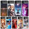 Anime Sword Art Online SAO Phone Case for Samsung Galaxy Z Flip7 Flip6 5G Flip4 Flip5 Flip3 Black Hard Cover Z Flip 7 6 5 4 3 Co