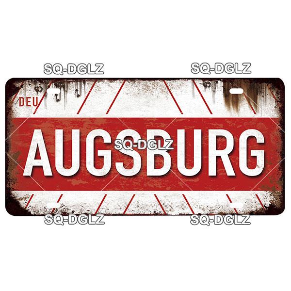 [SQ-DGLZ]Germany City License Plate Metal Sign Vintage Plaque Tin Sign Wall Decor Bar Decor BERLIN Team Flag Poster