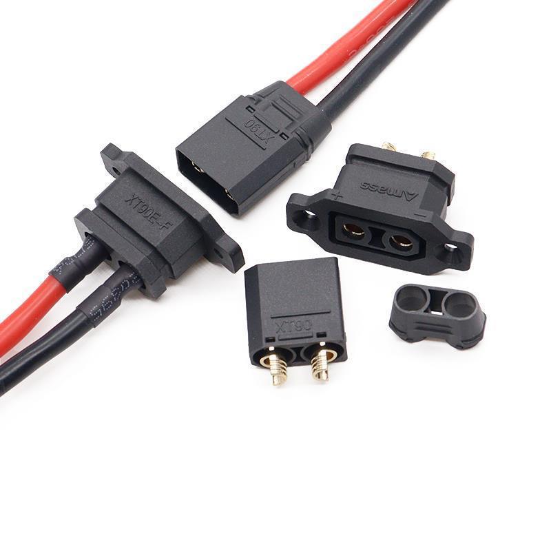XT90E-F Mounting Base Female Connector for Lithium Battery Charging, High Current XT90 Plug for Model Aircraft