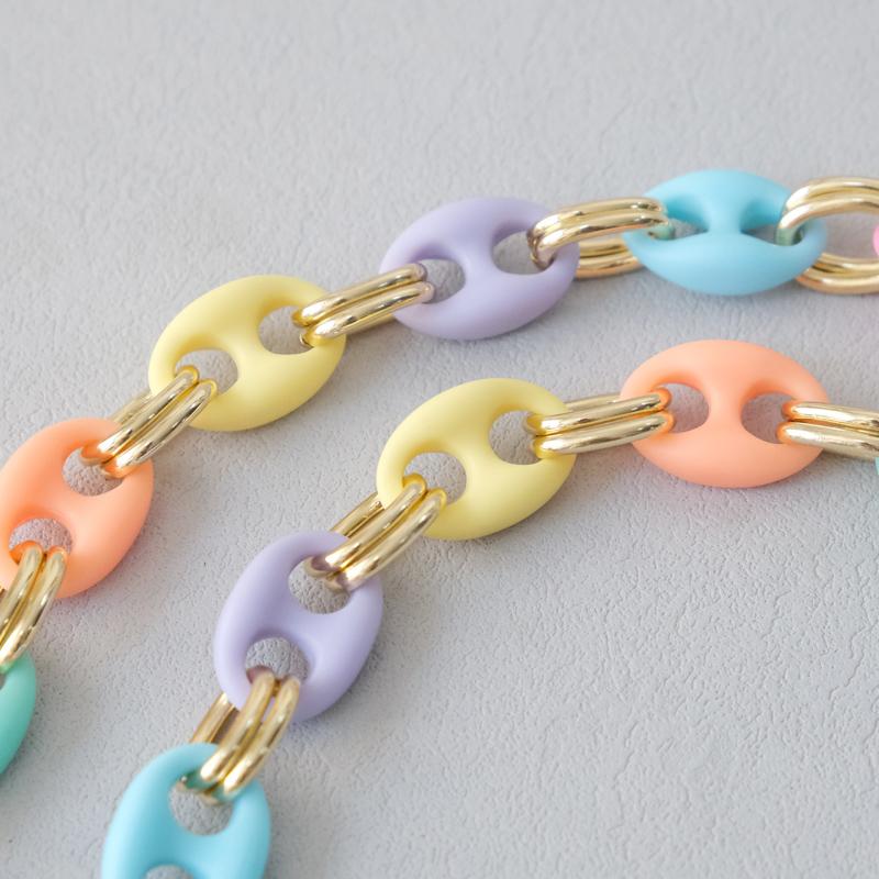 New Fashion Woman Bag Accessory Detachable Candy Acrylic Chain Cute Acrylic Luxury Strap Women Elegant Bag Shoulder Handle Chain