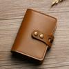 Vintage Buckle Card Bag Men's Leather Credit Card Wallet Woman 30 Page Translucent Driving Licence Business Card Holder Case