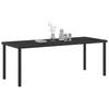 Garden Table Black 200 x 80 x 73 cm Metal