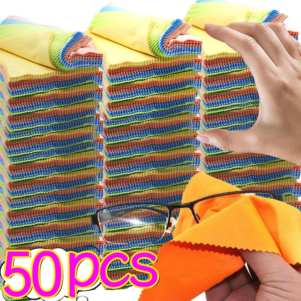 Square Glasses Cleaning Cloth Microfiber Random Color High Quality Glasses Cloth Daily Soft Phone Screen Cleaning Wipe Wholesale