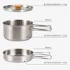Stainless Steel Pot and Pan Set Non Stick Mess Kit Durable Camping Pots and Pans Set  Hiking