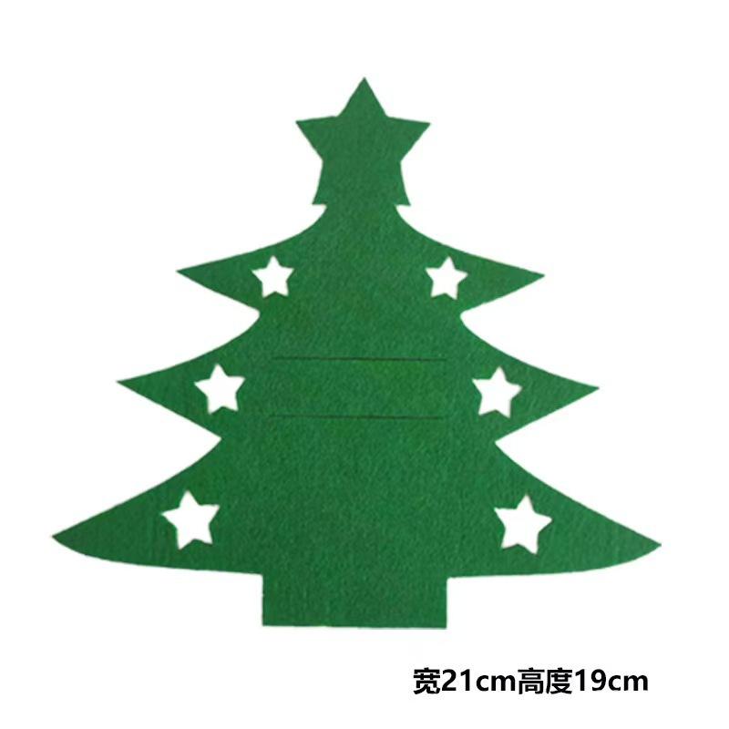 12pcs Felt Christmas Placemat Knife Fork Party Dining Table Cutlery Holder Cutlery Bag Kitchen Decoration Christmas Decoration