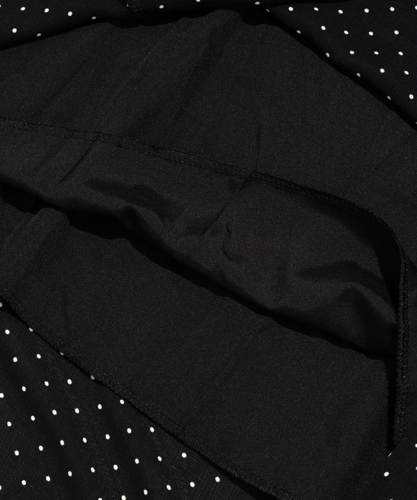Cargo Bros For Woman Dot Satin Midi Skirt (Black)