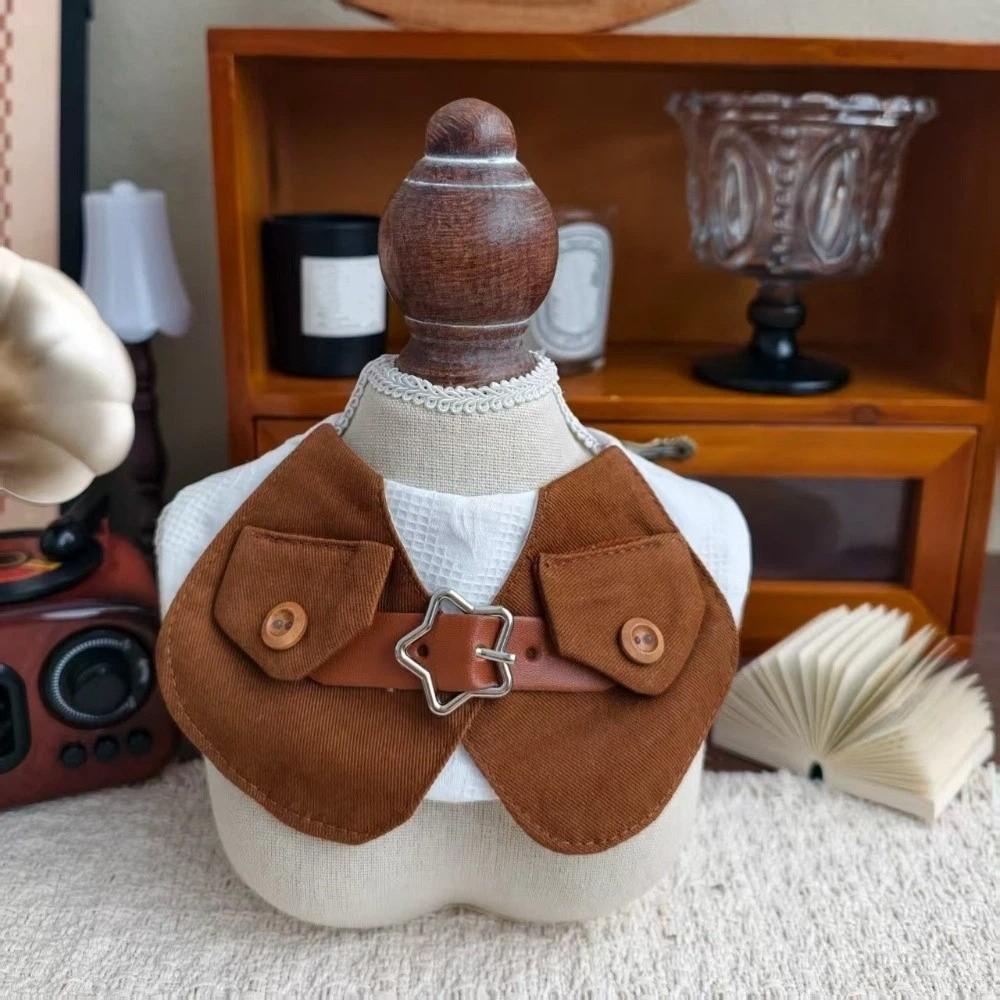 Dress-Up Puppy Vest Set Retro Pet Outfits Funny Dog Cowboy Costumes Cat
