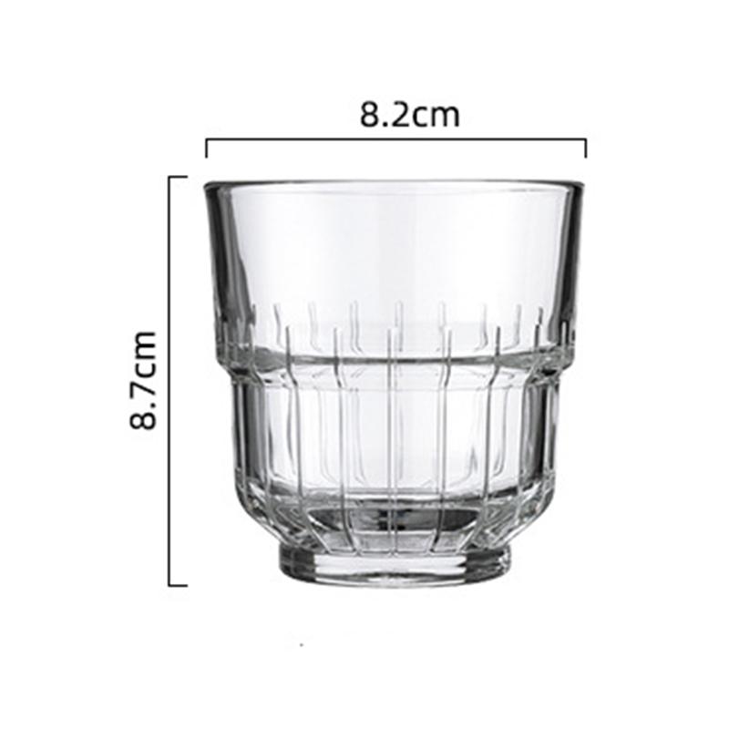 

Кофейная посуда Стеклянная 175 мл/250 мл/350 мл Чашка для напитков с вертикальными полосками Модная чашка для сока Бытовые кухонные аксессуары Кофейные чашки 1pcs