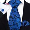 Cozy Up Three-piece Set Paisley Fashion Business Men's Tie Includes Tie Cufflinks Handkerchief