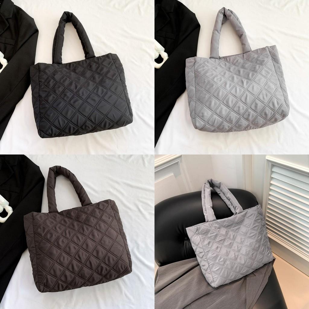 Chic Cotton Tote Bag For Women Versatile Casual Handheld And Shoulder Carrying Bag Stylish And Functional