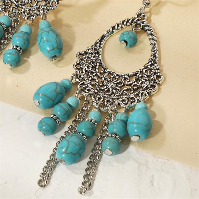 BLINGBAY 2023 Women's Earrings Retro Accessories Fashion Jewelry Accessories Ethnic Turquoise Earrings Bohemian Jewelry Gifts