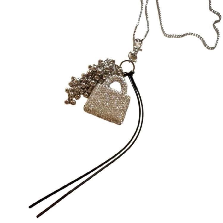 Versatile Handbag Inspired Necklace Charm Jewelry Lightweight Handmade Clavicle Chain Everyday Fashion Accessory