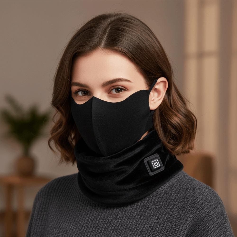 Removable Heated Neck Scarf USB Charging Heated Scarf Light Heating Scarf Mask  For Men And Women