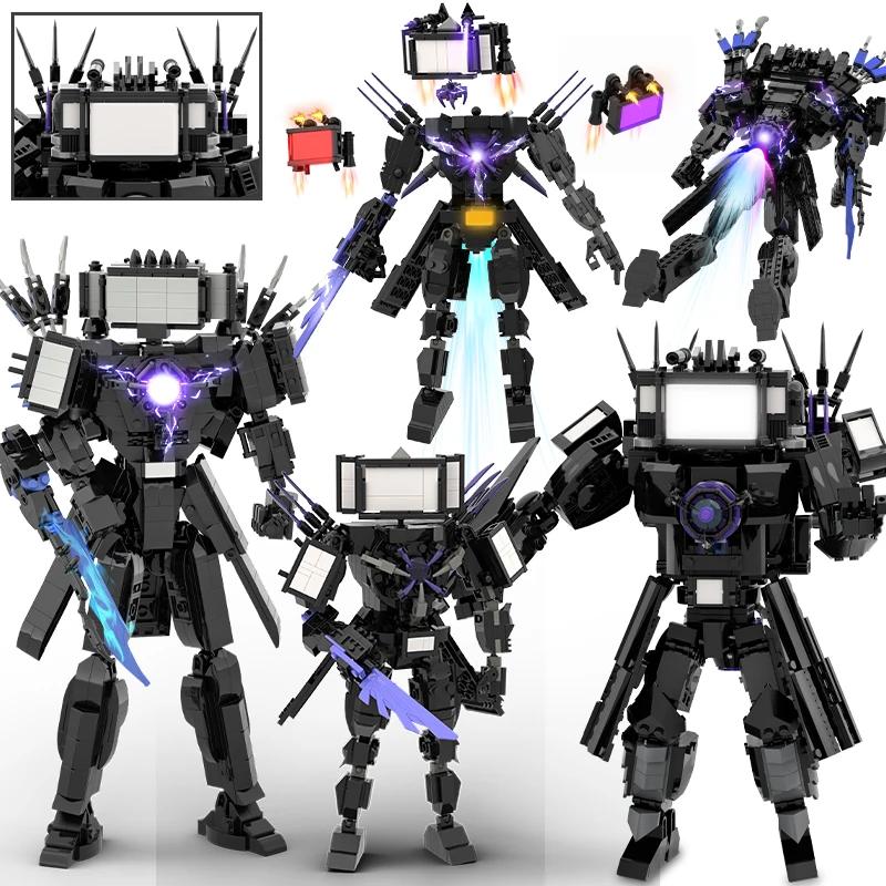 New In Skibidi Figures Toilet Man Titan Clock King 5.0 TV Man Drill Man Building Blocks Bricks Model Toys Kids Xmas Ideas Gift