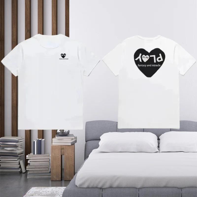 Men's and Women's Short Sleeved T-shirts Oversized Luxury Brand Shirts Two Sided Love Prints Women Men 2025 Cotton Harajuku