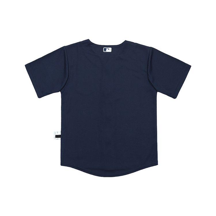 Nike X MLB Embroidered Logo Single-Breasted Comfortable Casual Baseball Short Sleeve Shirt Kids shirts Deep-Blue 3Z3B7ZWEB-NYY