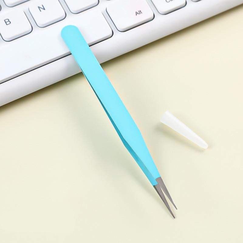 1/2 STK Nail Art-pinsett i silikon med dobbelt ende med trykkhode negleklistremerker Rhinestones Pick Up Clip Vippeforlengelse Makeup Tools