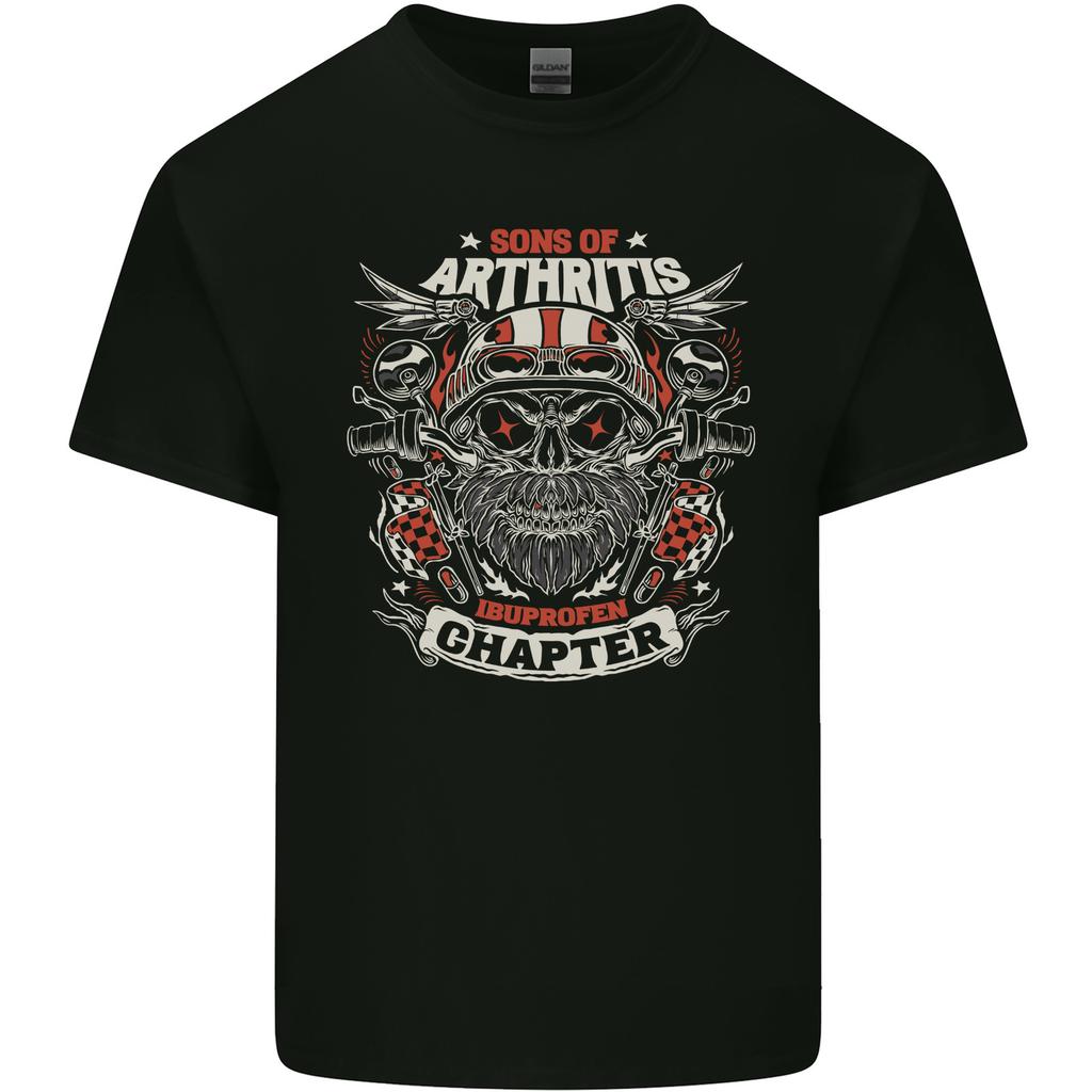 Sons Of Arthritis Funny Biker Motorcycle Light Cotton Unisex T-shirt
