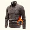Autumn Winter Men Knitted Pullover Half Zip Stand Collar Long Sleeve Ribbed Cuff Slim Fit Warm Daily Office Business Casual Men Sweater Jumper