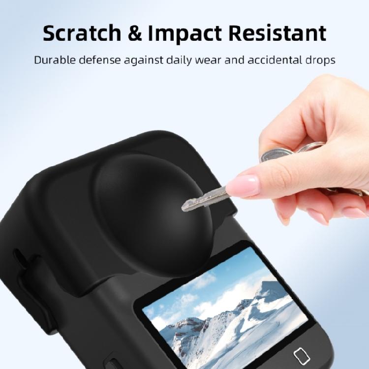 All Angle Protective Silicone Sleeve Quick Install Camera Lens Cover Weatherproof for 360 Outdoor Videography