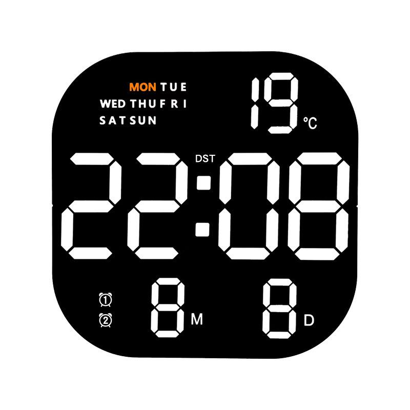 LED Aesthetic Wall & Desktop Alarm Clock 6633: Modern Design for Living Room & Bedside