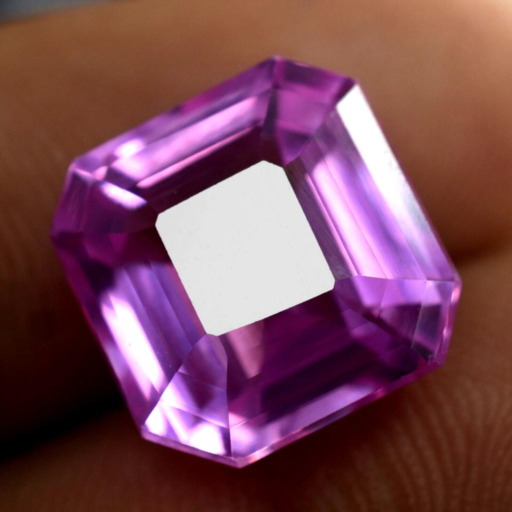 Natural Pink Sapphire Loose Gemstone 14.65 Ct Square Cut September Birthstone for Gem Collections