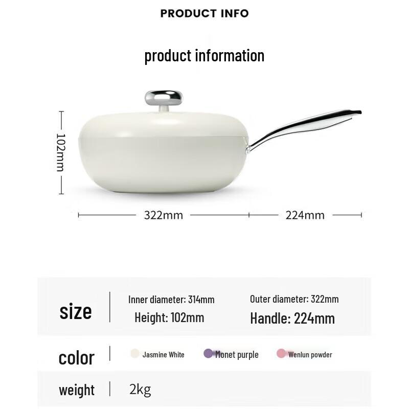 Wenlunshan Titanium Alloy Non-Stick Wok