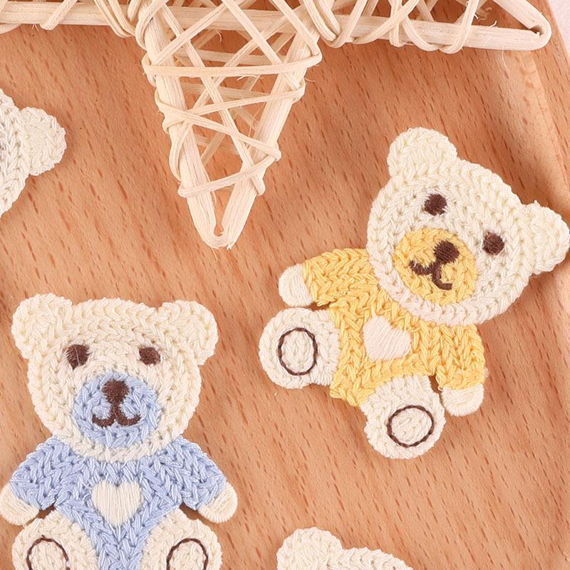 Embroidery Label Cute Bear Embroidery Sticker Diy Hand Account Accessories Accessories Patch Brooch Jewelry Hair Accessories Cloth Sticker