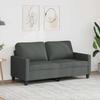 Vidaxl 2-Seater Sofa, Dark Grey, 140 Cm, Upholstered In Fabric